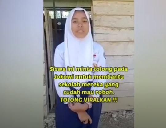 Siswi SMP Kirim Pesan ke Jokowi, Minta Sekolah Diperbaiki